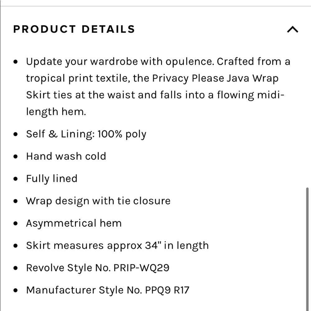 Privacy Please Java Wrap Skirt - image 6